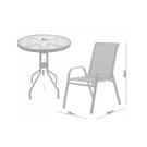 GardenLine kerti bútor szett – Asztal + 2 db szék – Fekete