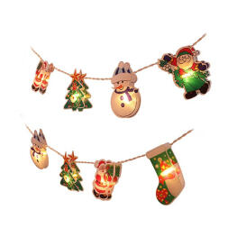 Elemes karácsonyi fényfüzér világító figurákkal és távirányítóval - 265 cm