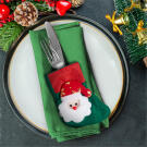 Karácsonyi evőeszköz dekor - 12 cm - 2 féle - 2 db csomag