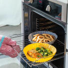 InnovaGoods Mollicon Szilikon kosár készlet ecsettel air fryer-hez (2 db)