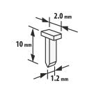 Tűzőkapocs - 1,2 x 2 x 10 mm - 2000 db