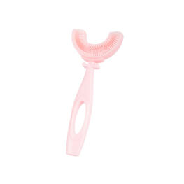 Szilikon kézi fogkefe gyerekeknek - Rózsaszín