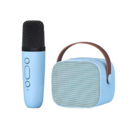 Vezeték nélküli karaoke készlet - Hangszóró + mikrofon - Kék