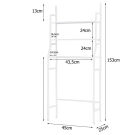 Álló polc WC fölé - Fehér - 3 polc