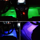Autó RGB IP65 12V világítás hangérzékelővel és IR távirányítóval