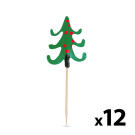 Falatka pálcika - karácsonyfa - 8,5 cm - 12 db/csomag