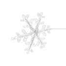 Felakasztható karácsonyi LED hópihés dekoráció - Hideg fehér (138 LED)