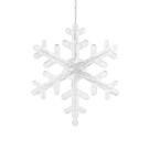 Felakasztható karácsonyi LED hópihés dekoráció - Hideg fehér (138 LED)