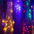 Karácsonyi LED csillag fényfüzér - multicolor