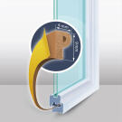 Öntapadós ajtó- ablakszigetelő - P profil - 5,5 mm x 6m - barna