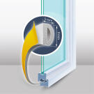 Öntapadós ajtó- ablakszigetelő "D" profil - 100 m - Fehér 9 mm